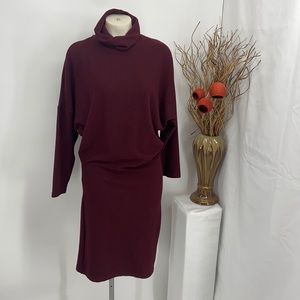 Elegant Burgundy Midi Dress